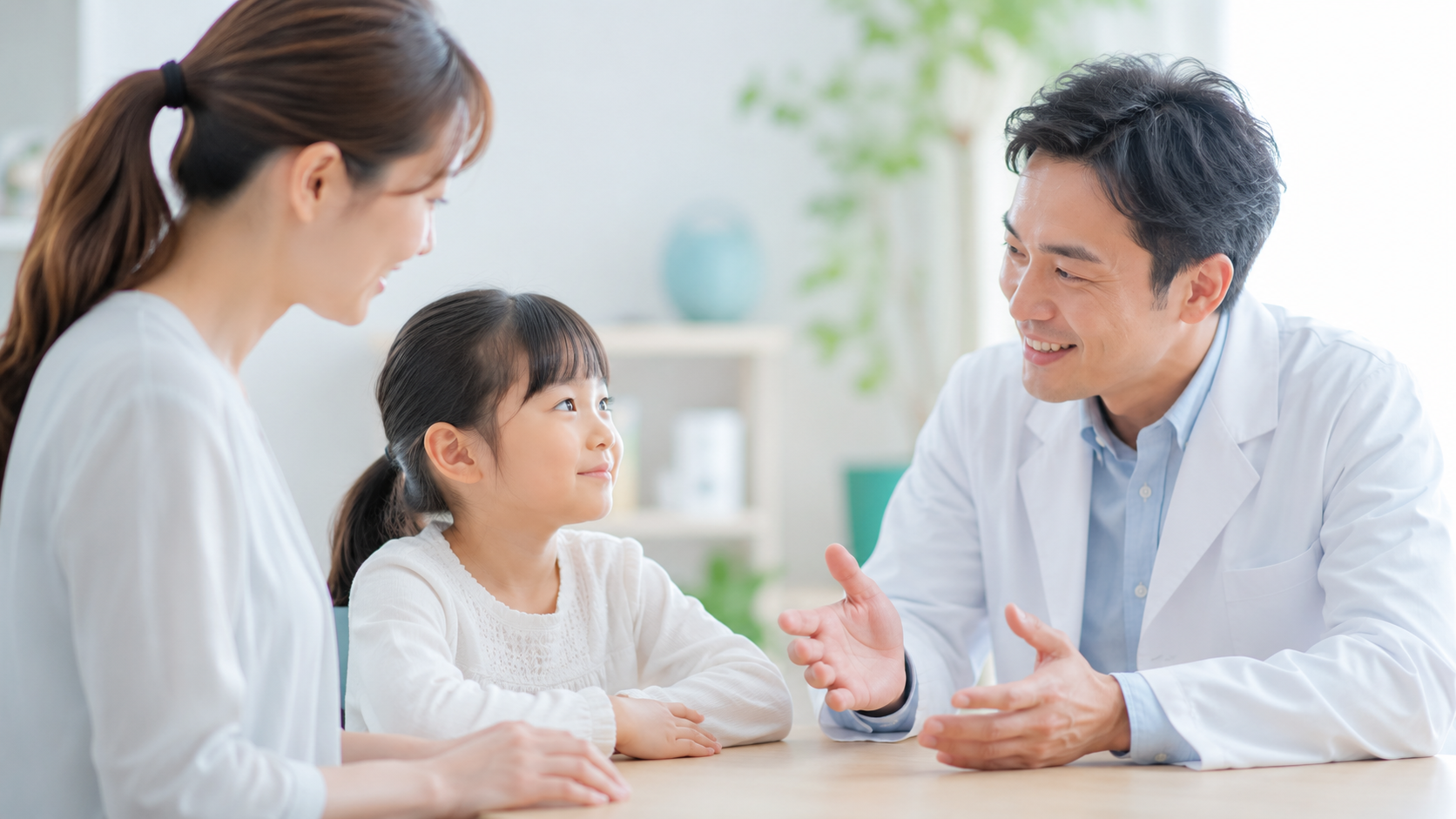 医師による親子のカウンセリング