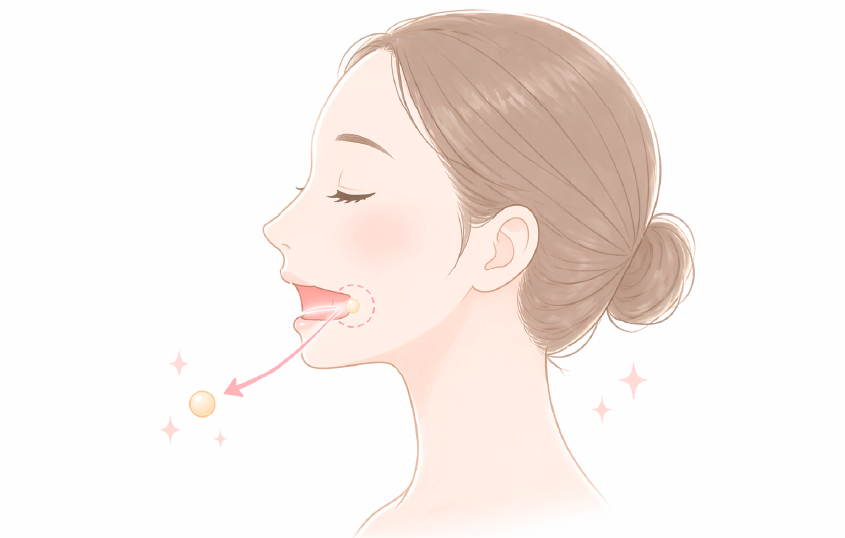 頬脂肪の採取イメージ